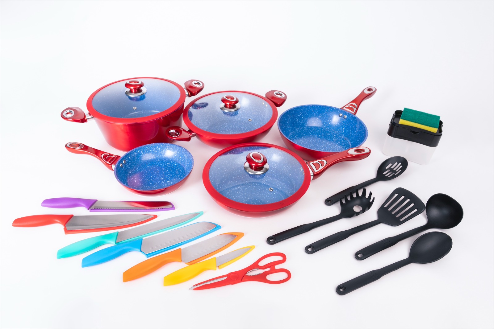 Bateria 22 piezas Cerámica Antiadherente